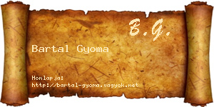 Bartal Gyoma névjegykártya